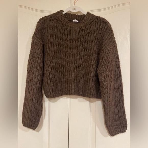 Garage Sweaters - Garage brown cropped sweater